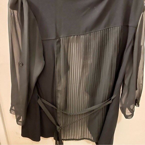 NWT Yest Aijah Sheer Black Waterfall Style Cardigan Size XL - Picture 4 of 4